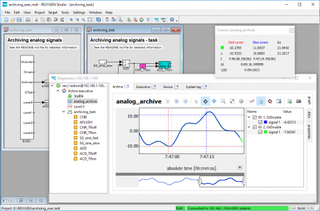 Diagnostics in REXYGEN Studio